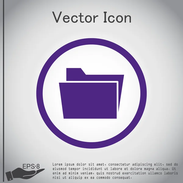 Carpeta para icono de documentos — Vector de stock