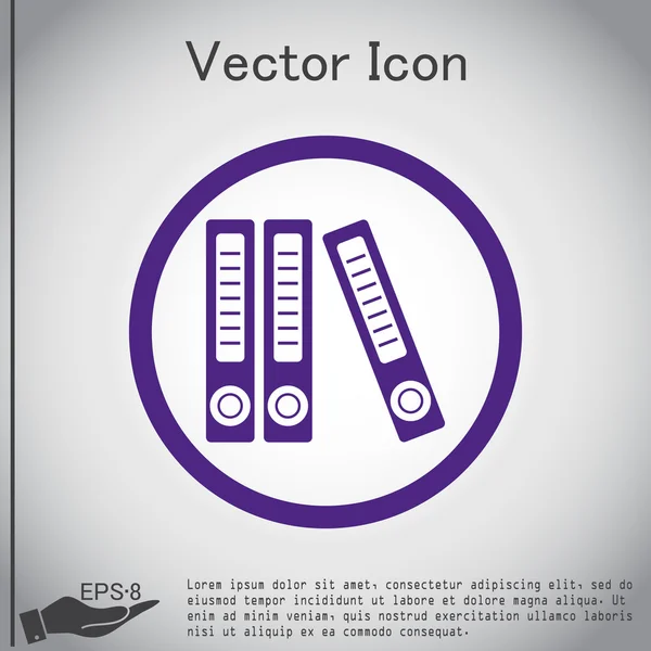 Pictogram Office mappen — Stockvector