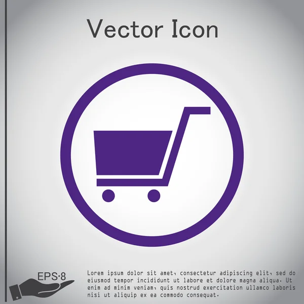 Vozík, nákupní ikony — Stockový vektor