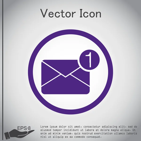 Envelop, e-mailpictogram — Stockvector