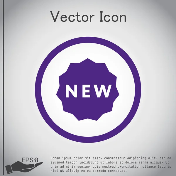 Étiquette nouvelle. symbole de la nouvelle icône — Image vectorielle