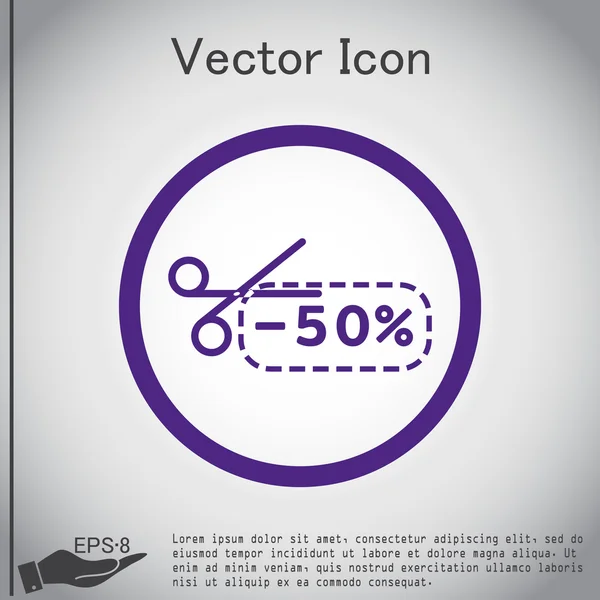 Sleva, nákupní ikony — Stockový vektor