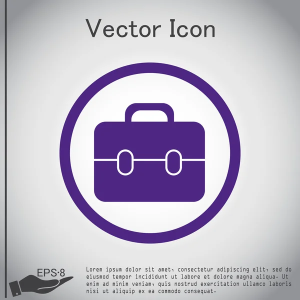 Icono del símbolo del maletín — Vector de stock