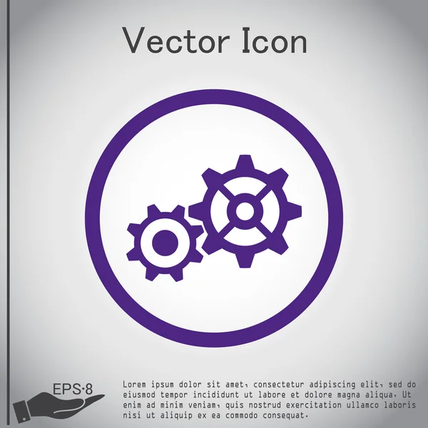 Configurações, ícone de rodas dentadas — Vetor de Stock