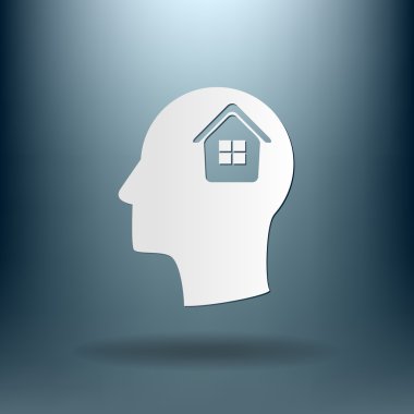 adam ve ev simgesini hakkındaki düşüncelerini