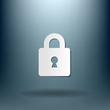 Asma kilit simgesi simgesi