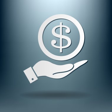 Dolar simgesi tutan el