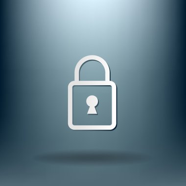 Kapalı, asma kilit simgesi