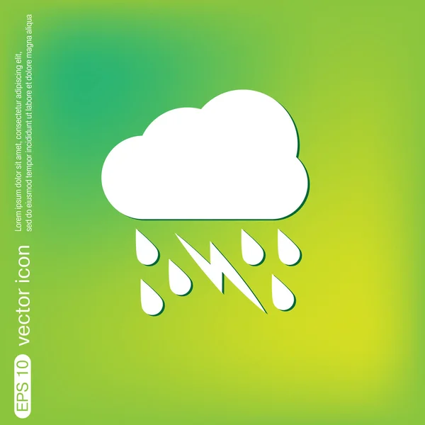 Weather, rain  cloud icon — Stock Vector