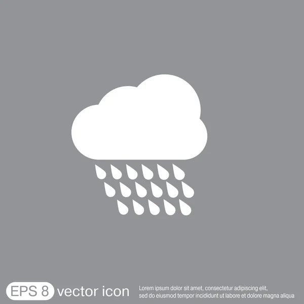 Cloud rain.  weather icon — Stock Vector