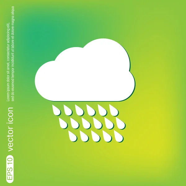 Cloud rain.  weather icon — Stock Vector