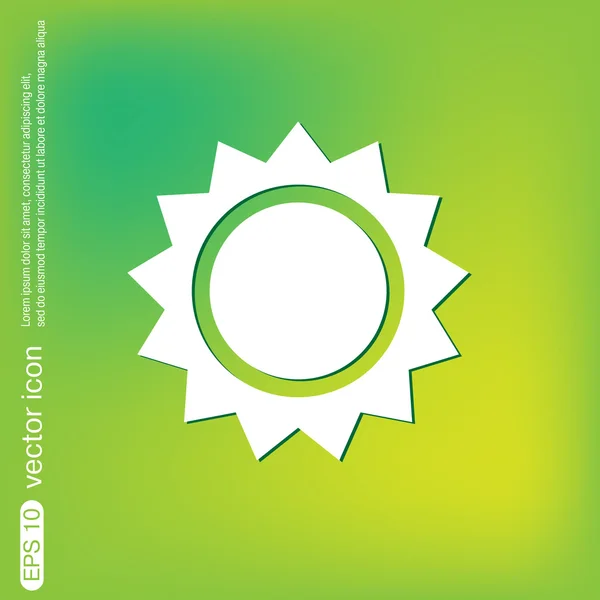 Icono del tiempo. sol — Vector de stock