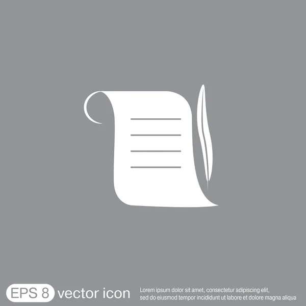 Régi pergamenre ikon — Stock Vector