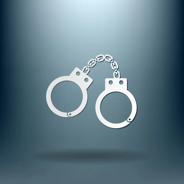 Handcuffs. police icon — Stock Vector