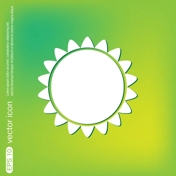 Икона погоды. солнце — стоковый вектор