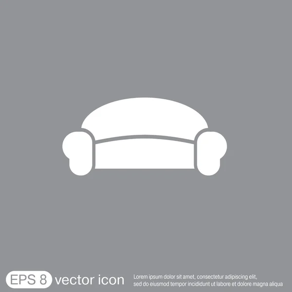 Sofa, Ikone der Inneneinrichtung — Stockvektor