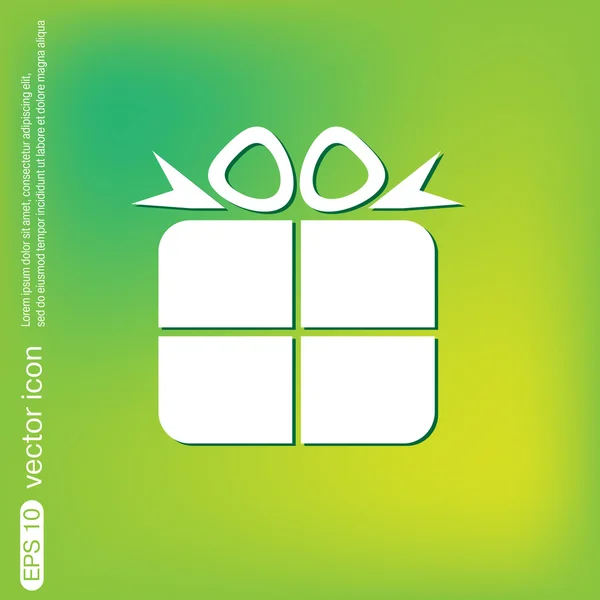 Caja de regalo, icono de celebración — Vector de stock