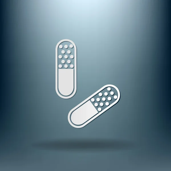 Pilules, icône des comprimés — Image vectorielle