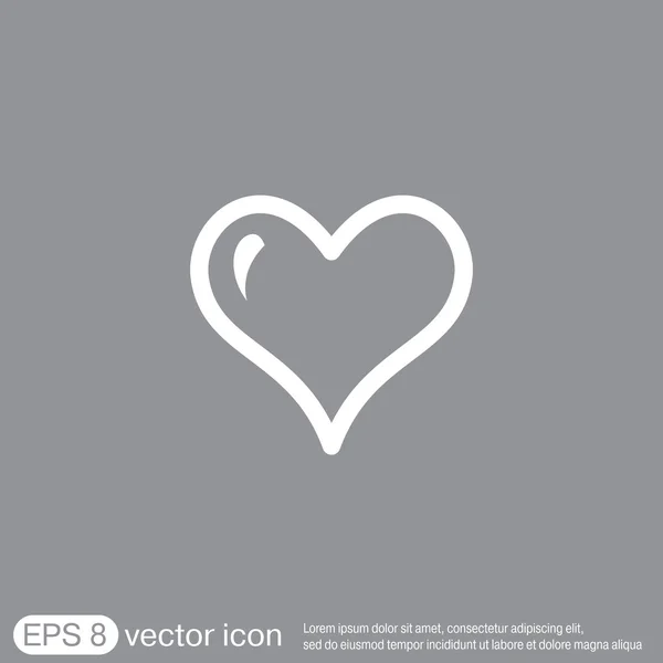 Heart, love icon — Stock Vector