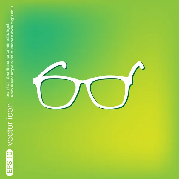 Brýle, pohled ikonu — Stockový vektor