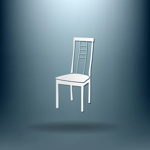 Cadeira, ícone de mobiliário — Vetor de Stock