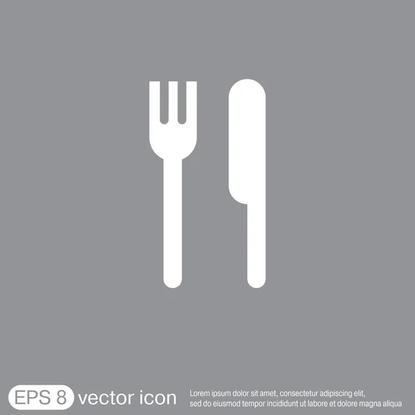 Vidlička a nůž. symbol oběd — Stockový vektor