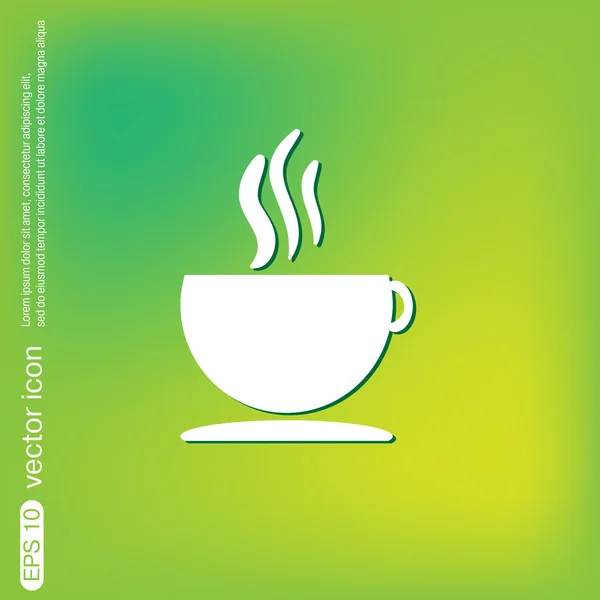 Tazza di caffè o icona del tè — Vettoriale Stock