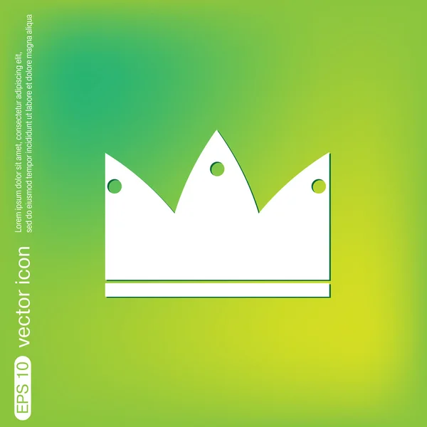Coroa, real, ícone do rei — Vetor de Stock