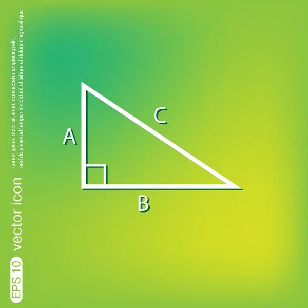 Triangle math. symbol icon geometry — Stock Vector