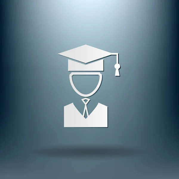 Graduado sombrero avatar — Vector de stock