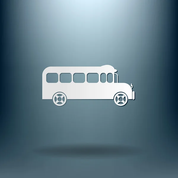 Autobús escolar. Estudio de símbolos — Vector de stock