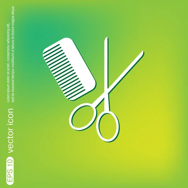 Symbol of hair and beauty salon — Stock Vector