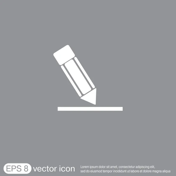 Tužka na papíře ikonu — Stockový vektor
