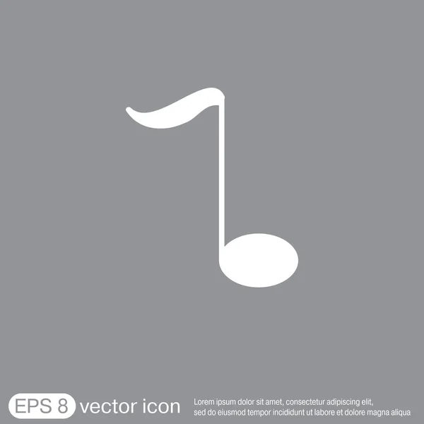 Icono de nota musical — Vector de stock