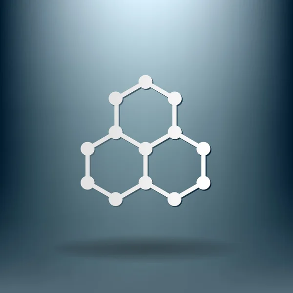 Senyawa kimia, ikon ilmu pengetahuan - Stok Vektor