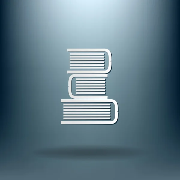 Livres de tour, icône de l'éducation — Image vectorielle