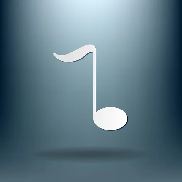 Музична нота значок — стоковий вектор