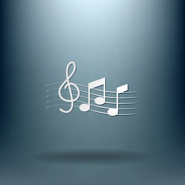 Notes musicales et clef d'aigu — Image vectorielle