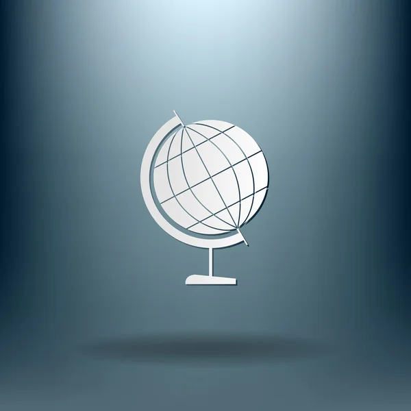 Globus. Symbolbild Geografie — Stockvektor