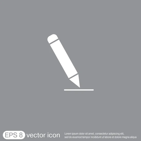 Pencil writing on paper icon — Stock Vector