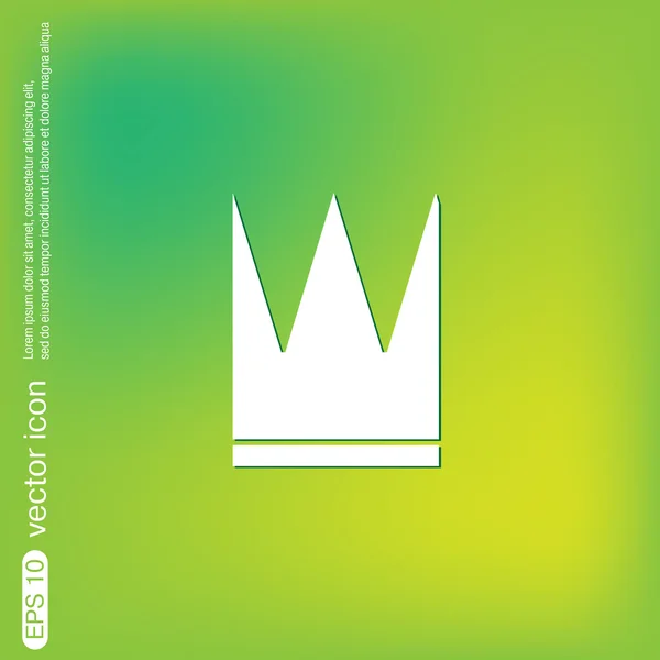 Corona, icono del rey — Vector de stock