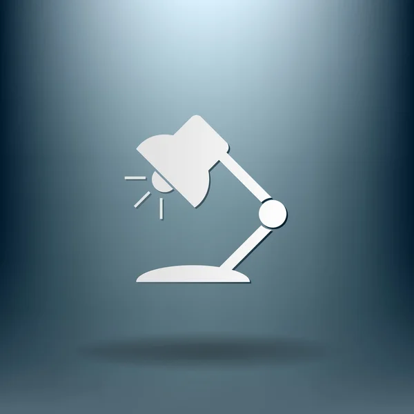 Lámpara de mesa, icono de oficina — Vector de stock