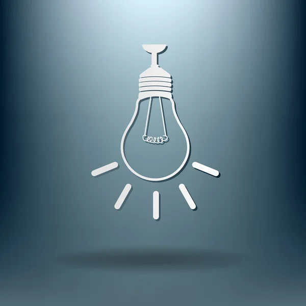 Gloeilamp, ideeën pictogram — Stockvector