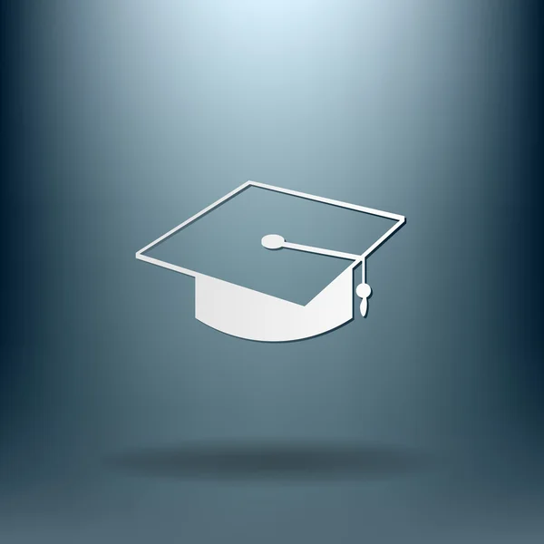 Chapeau de diplômé. Enseignement signe . — Image vectorielle