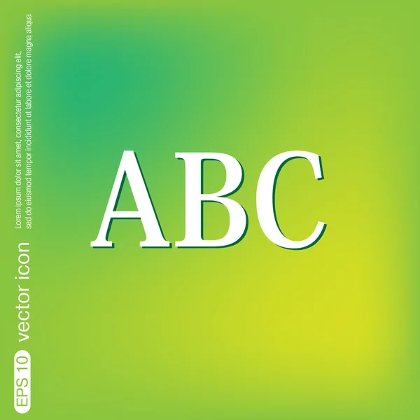Bokstäver i alfabetet. ikonen lärande — Stock vektor