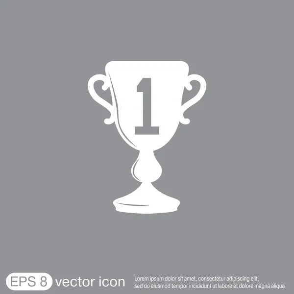 Tasse pour icône de la première place — Image vectorielle