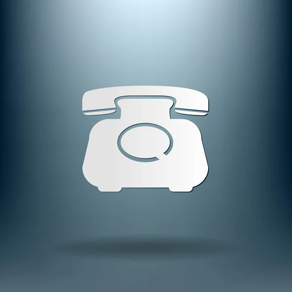 Icono del teléfono retro — Vector de stock