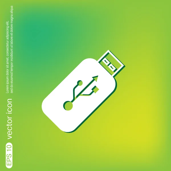 Usb icono de almacenamiento — Vector de stock