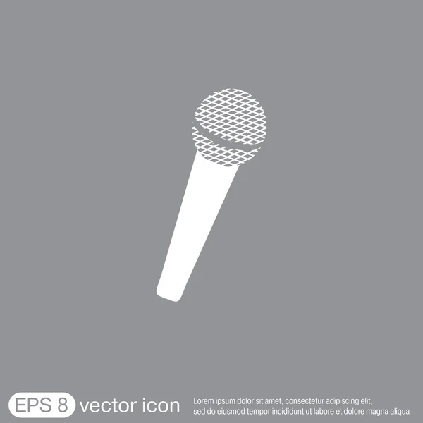 Micrófono, icono de canto — Vector de stock