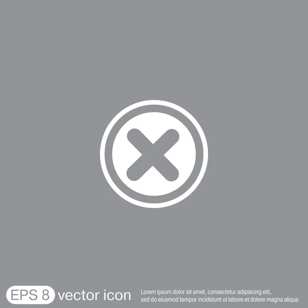 Borrar, borrar icono — Vector de stock